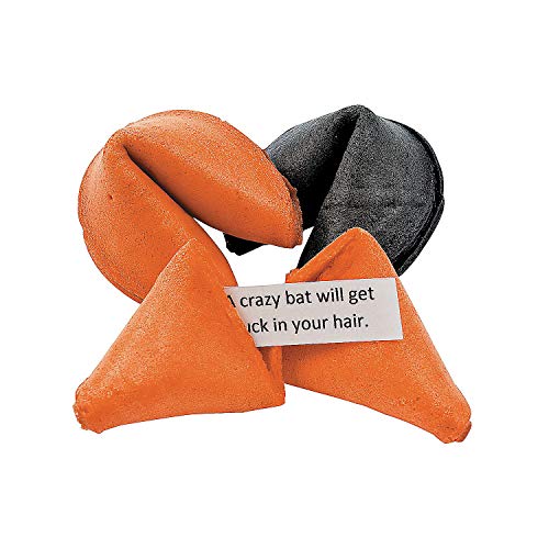 Fun Express Fortune Cookies Bulk - Elevate Your Halloween 50 Fortune Cookies Individually Wrapped Bulk - Unveil the Mysteries, Candy Alternatives and Unlock Halloween's Secrets with Fortune Cookie