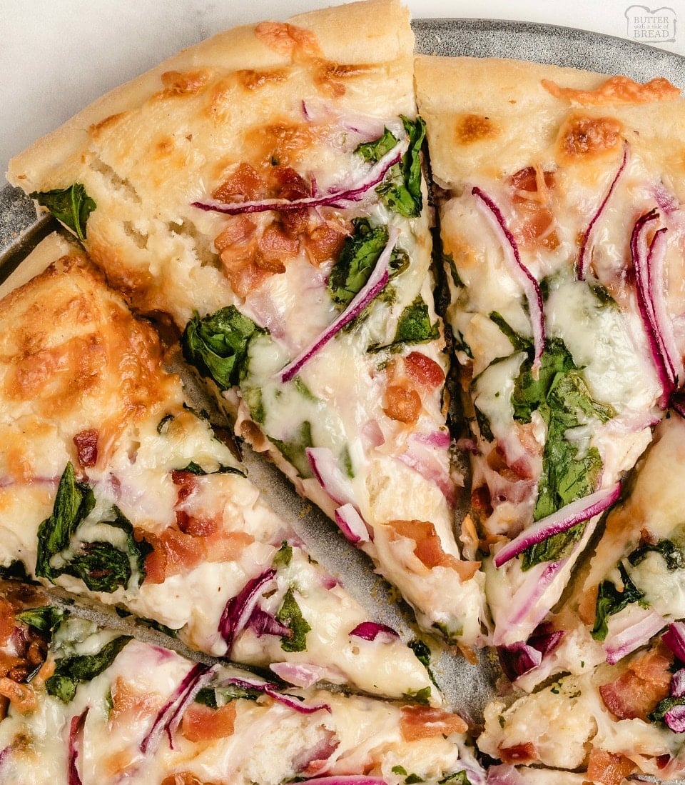 BACON ALFREDO PIZZA