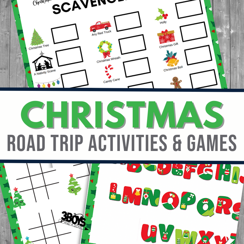 Christmas Road Trip Activity Kit Worksheets